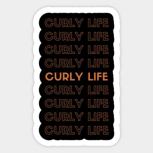 Curly Life Sticker